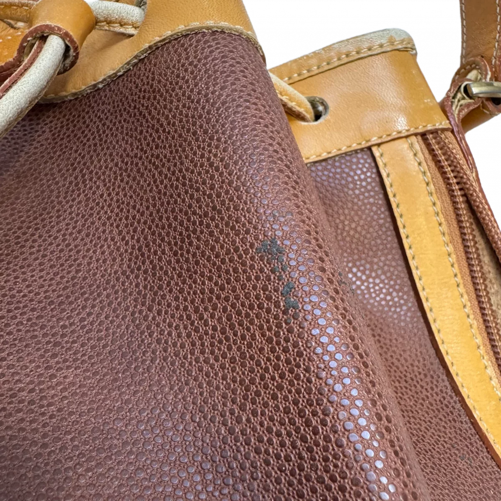 COURRÈGES Sac noé marron et cuir vachette