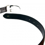 GUCCI Ceinture cuir véritable daim marron boucle GG.