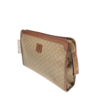 CELINE Pochette macadam beige et cuir