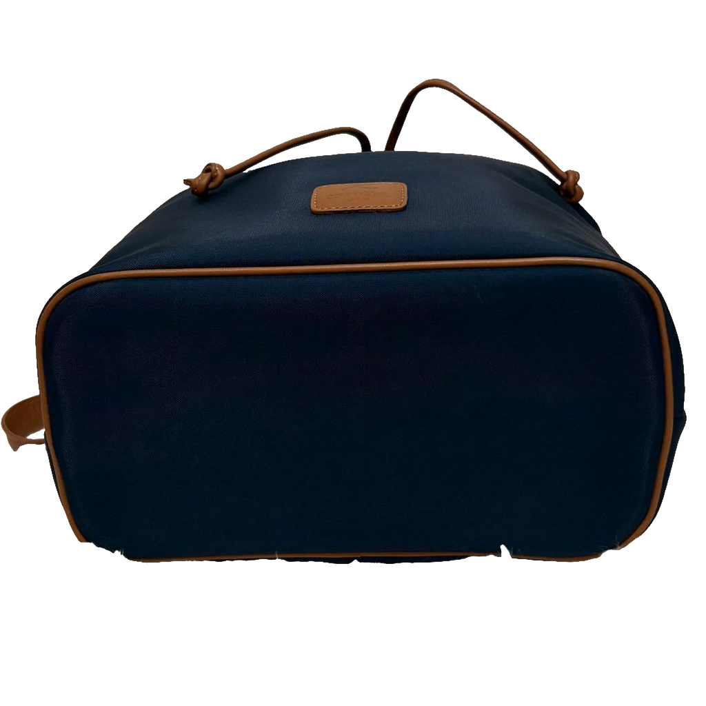 COURRÈGES Sac noé bucket bag bleu marine / camel (avec dustbag)