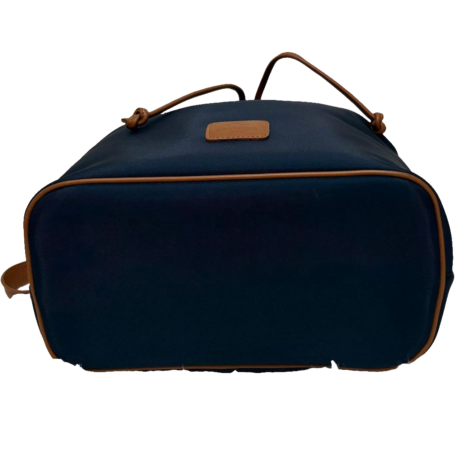 COURRÈGES Sac noé bucket bag bleu marine / camel (avec dustbag)