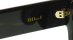 Christian Dior Sunglasses Black Cat-eye Gold CD Logo DDiorF Italy