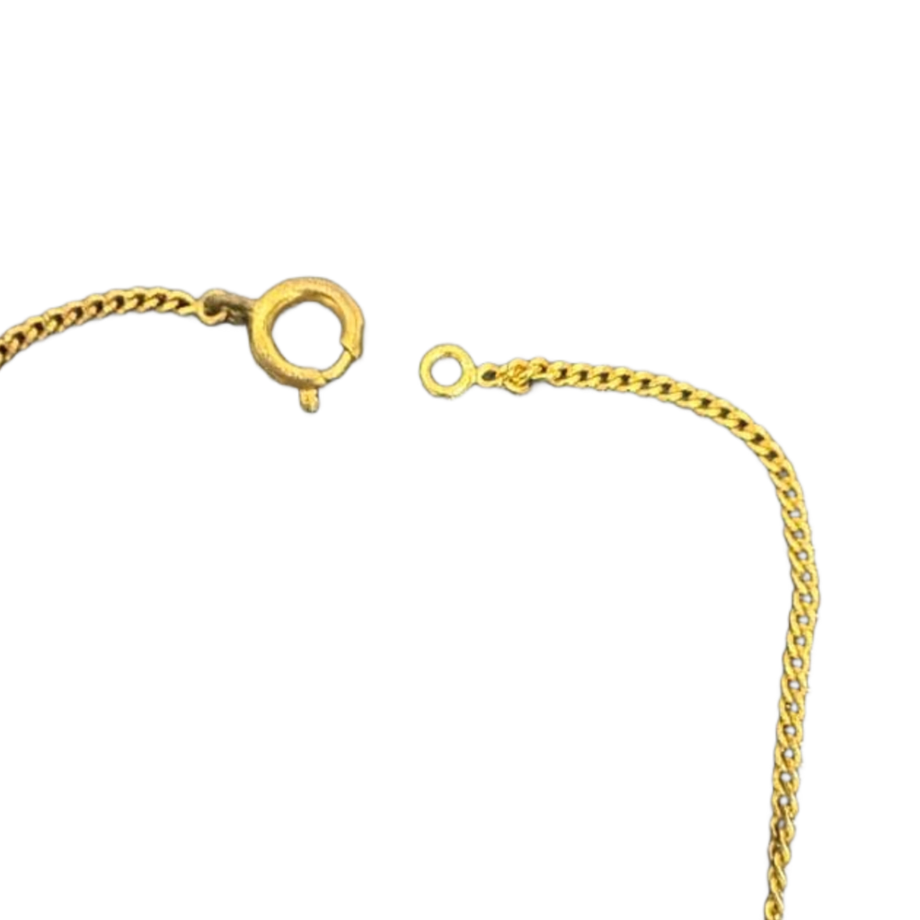 COURRÈGES Collier en or logo ac et milieux avec pendentif façon diamant