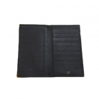 DUNHILL Portefeuille long noir & bijouterie or Dunhill