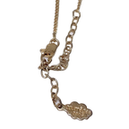 COURRÈGES Collier initiale logo ac or et strass