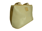 Nina Ricci Handbag Beige Textured Leather Vintage Top Handle Bag