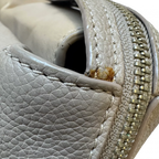 TORY BURCH Sac beige avec bandoulière et logo argenté