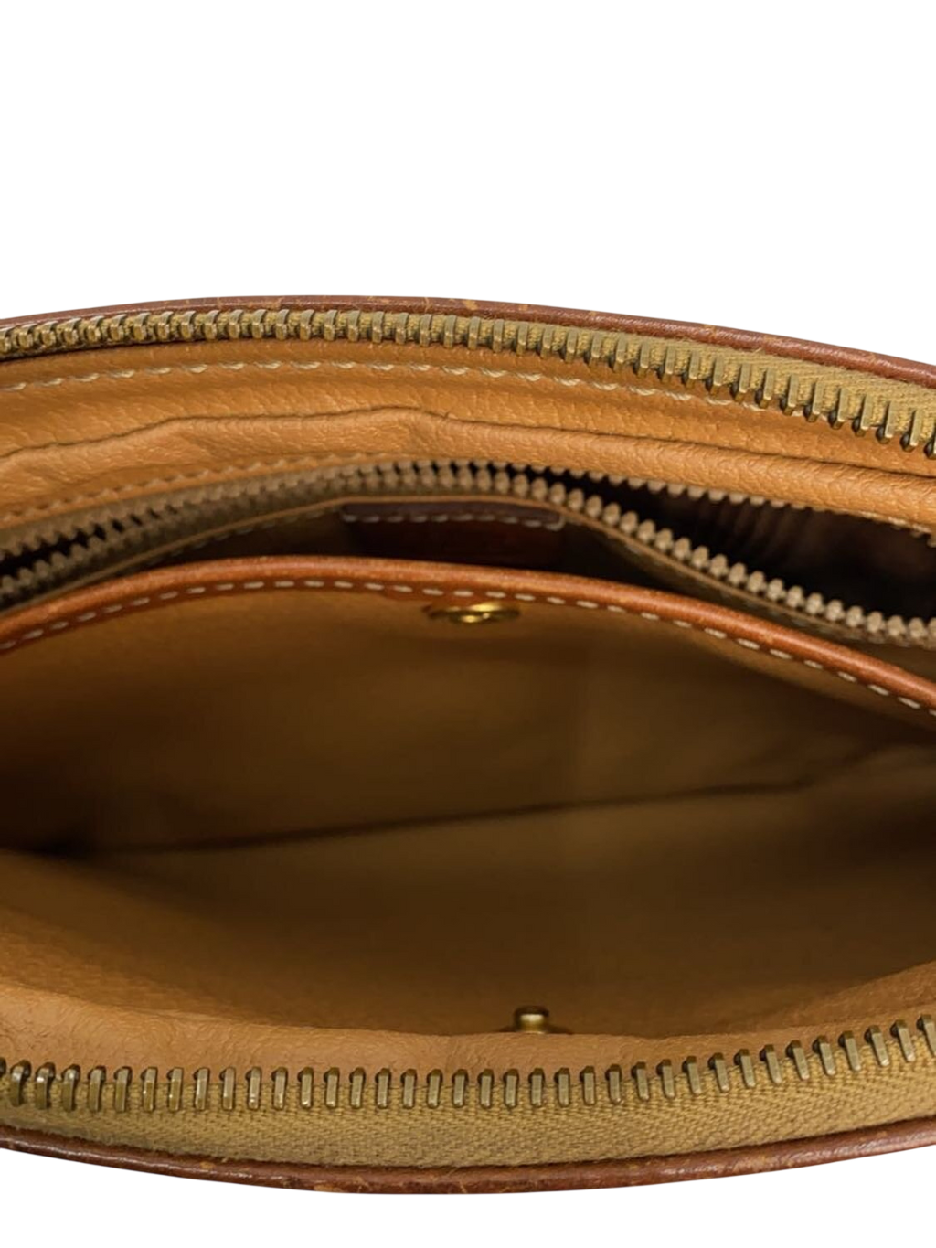 CÉLINE Paris Pochette wristlet toile Macadam marron zip façade