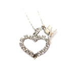 COURRÈGES Collier en forme de cœur avec strass