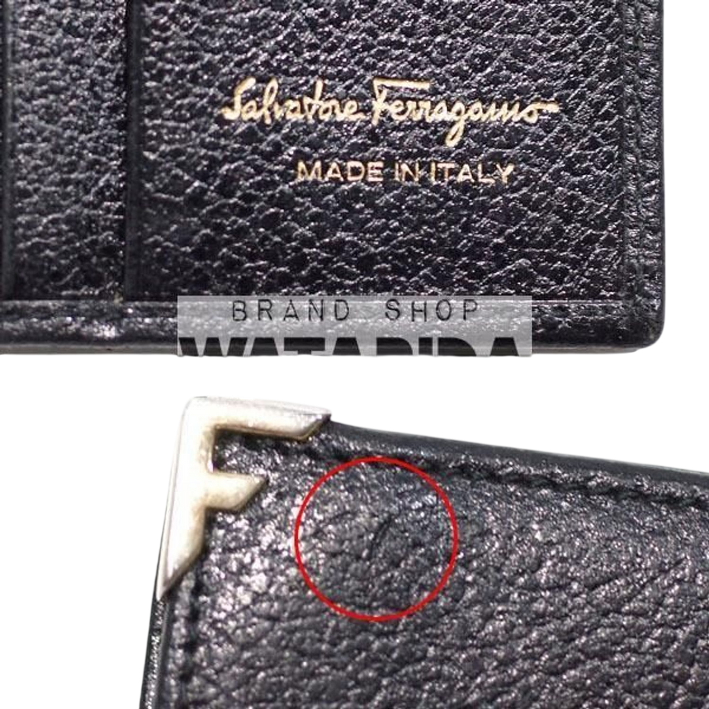Salvatore Ferragamo Black Leather Bifold Wallet