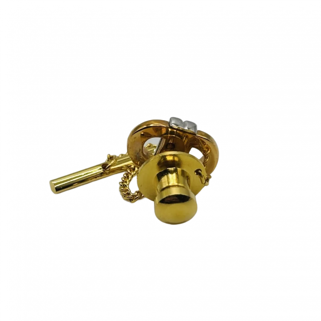 CELINE  Broche Or x Argent Triomphe Business Gentleman WBOITE