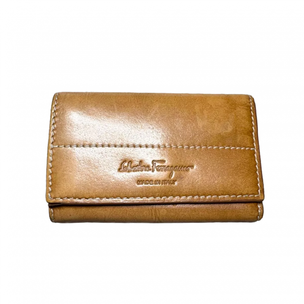 FERRAGAMO Porte-clé en cuir Salvatore Ferragamo, marron