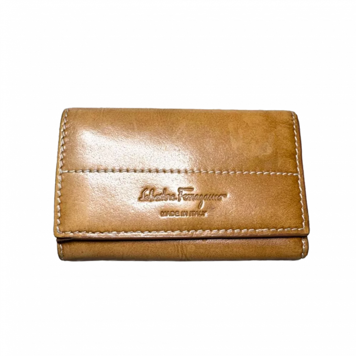 FERRAGAMO Porte-clé en cuir Salvatore Ferragamo, marron