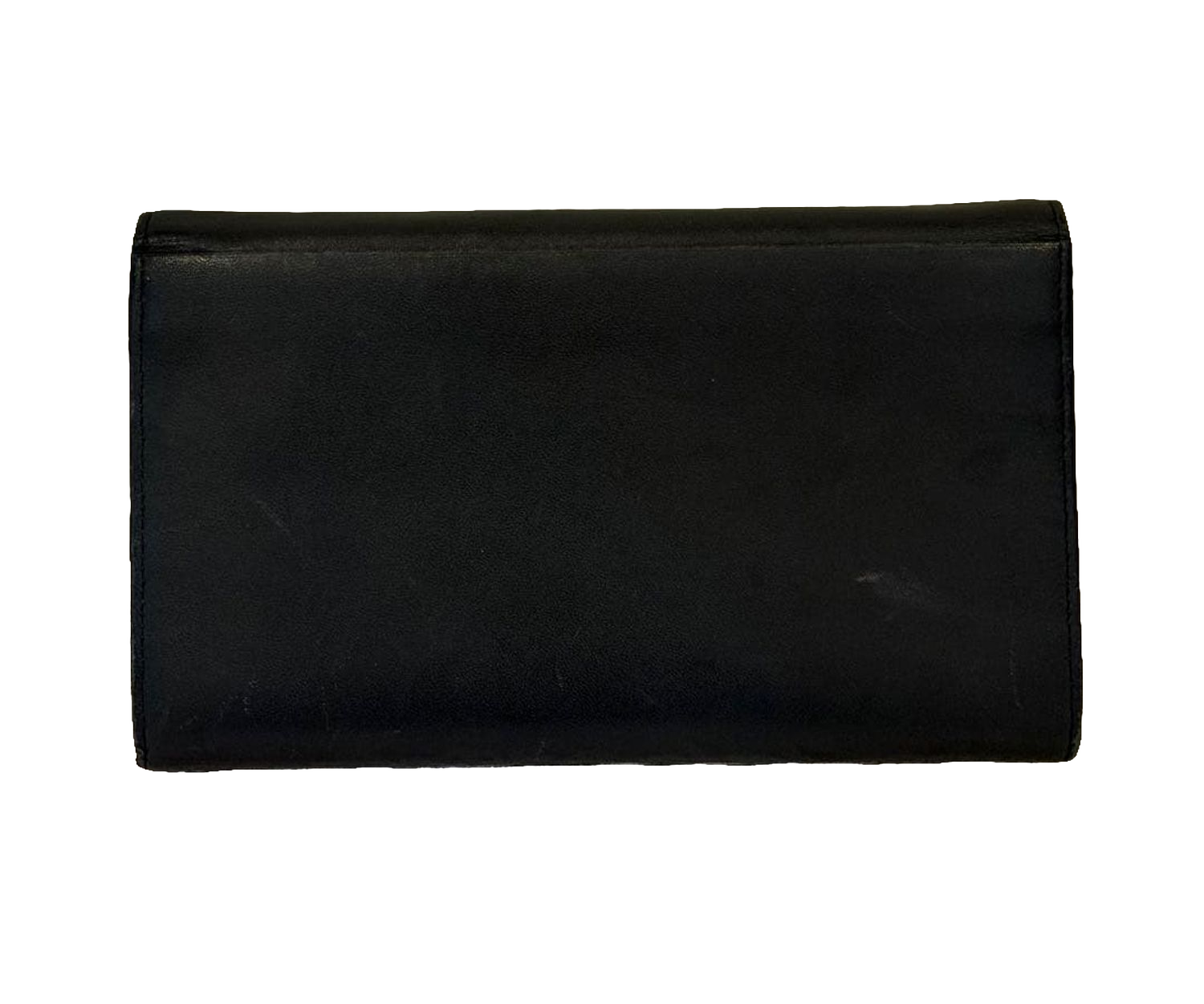 COURRÈGES Portefeuille long cuir noir logo AC bicolore