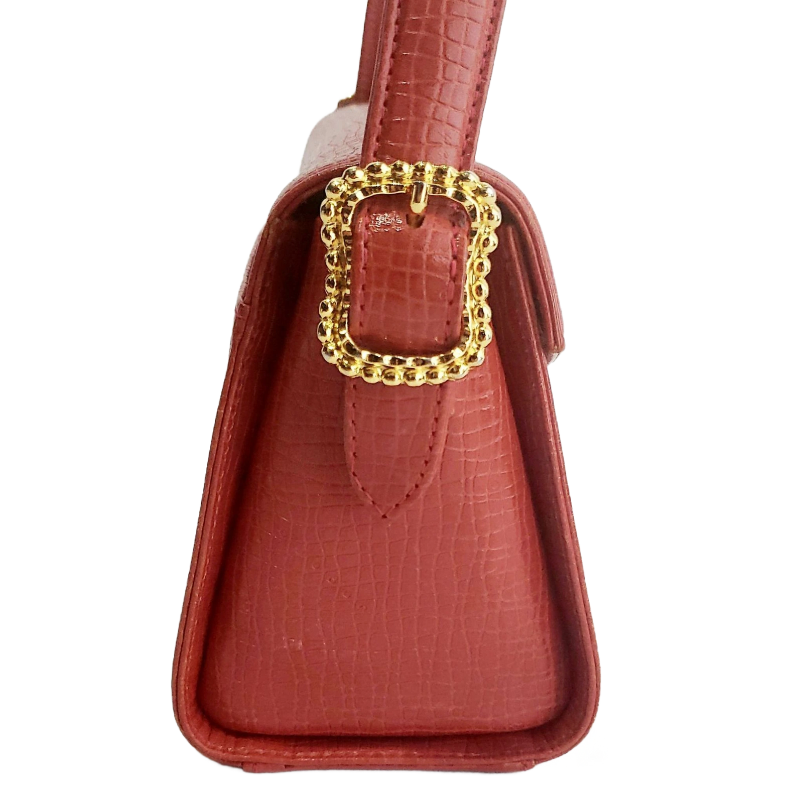 UNGARO Sac en cuir rouge, finitions dorées, rouge