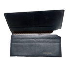 Giovanni Valentino Wallet Black Leather Long Bifold Italian Designer Vintage