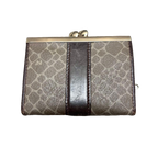 Nina Ricci Coin Purse Brown Vintage Clasp Wallet Leather