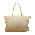 COURRÈGES Sac cabas beige Cg1735, grande capacité A4