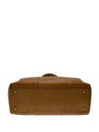 COURRÈGES Sac malette cuir naturel effet bambou