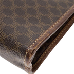 CELINE Pochette Céline macadam et cuir cognac