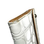 FERRAGAMO Portefeuille blanc à deux volets en relief