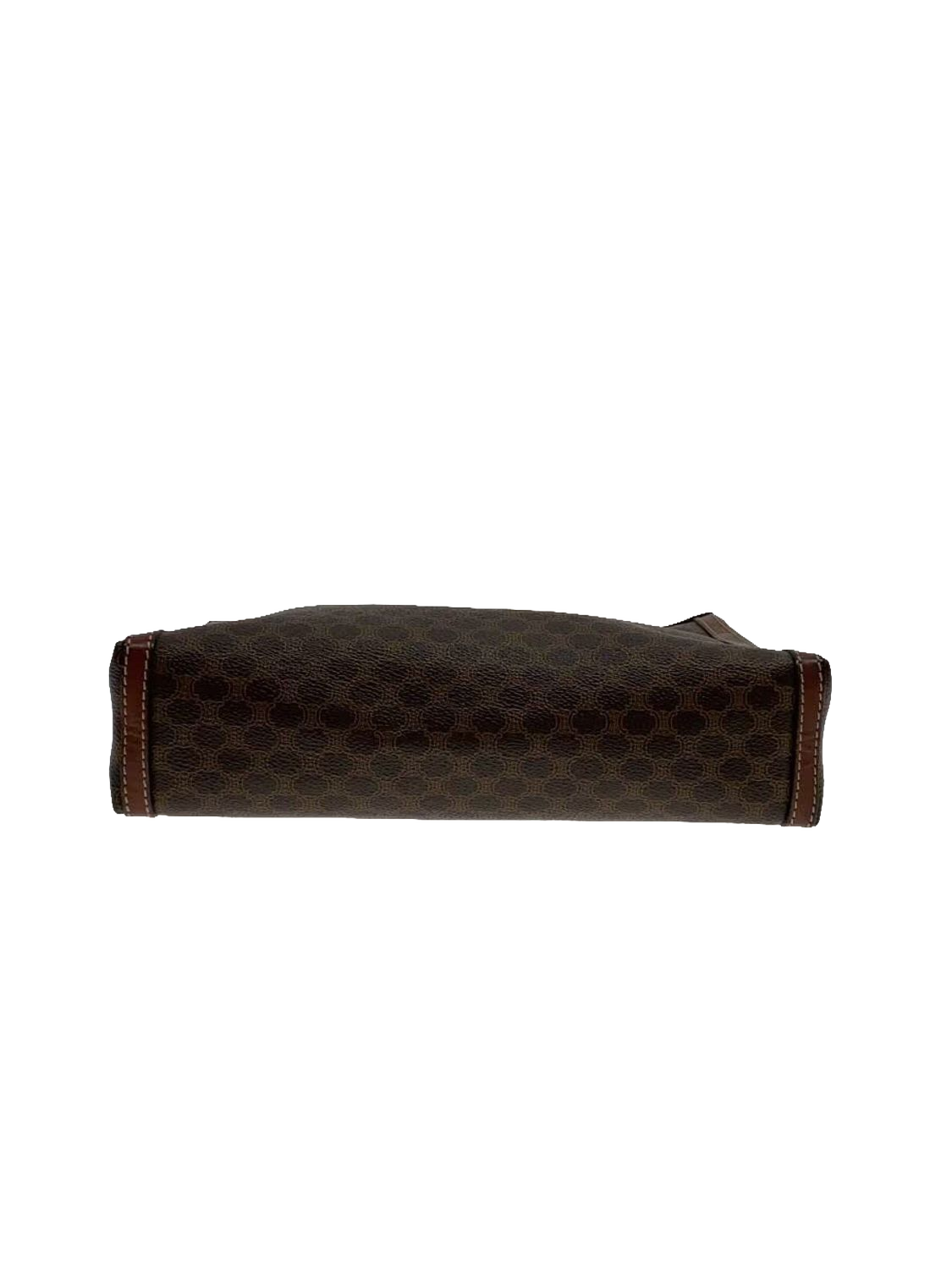 CÉLINE Pochette clutch toile Macadam marron