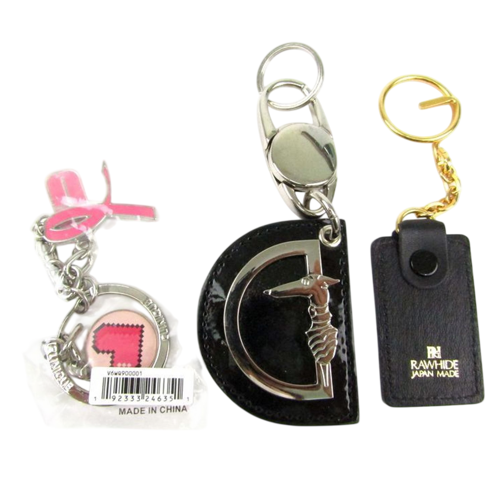 Assorted Brand Keychain Lot: Rawhide, CH, Dooney & Bourke, Trussardi, Firenze