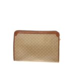 CELINE Pochette macadam beige et cuir