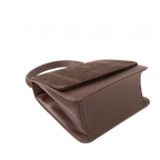 COURRÈGES Sac à main cuir suédé MARRON petit femme forme carrée