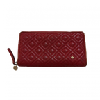 Tom Burch Portefeuille long rouge à relief