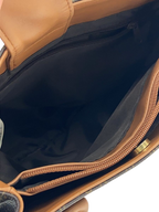 VALENTINO Garavani Sac tote toile monogramme V marron cuir camel