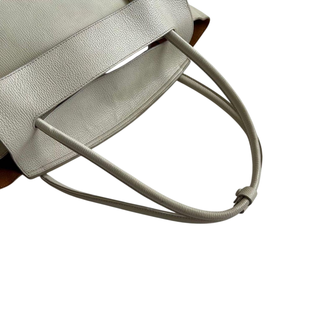 Bottega Veneta Cream Grained Leather Tote Bag