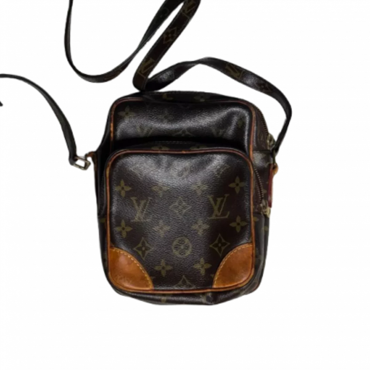 LOUIS VUITTON Amazone PM petite besace carrée, poche avant, bandoulière ajustable
