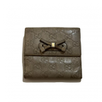 GUCCI Portefeuille Gucci noeud beige Toile GG