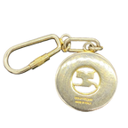 Courreges Keyring Gold Multi Vintage Enamel Logo Made in Italy Keychain