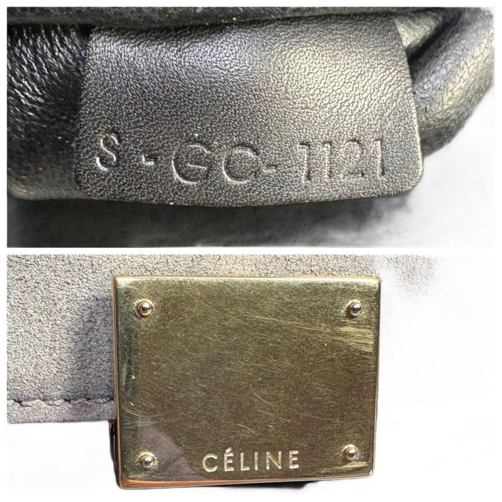 CELINE Sac Trapeze noir & avant beige wbandoulliere