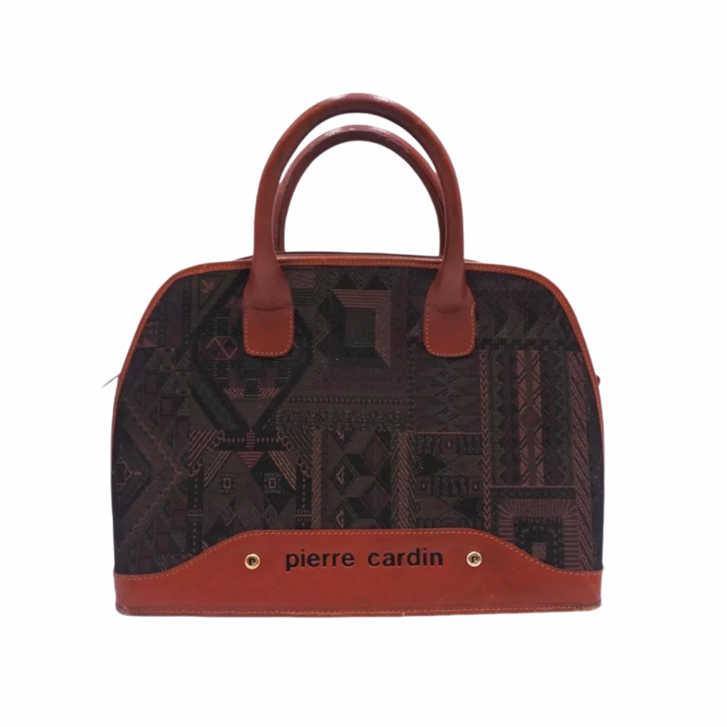 PIERRE CARDIN Sac à main Pierre Cardin imprimé intégral, marron et vert