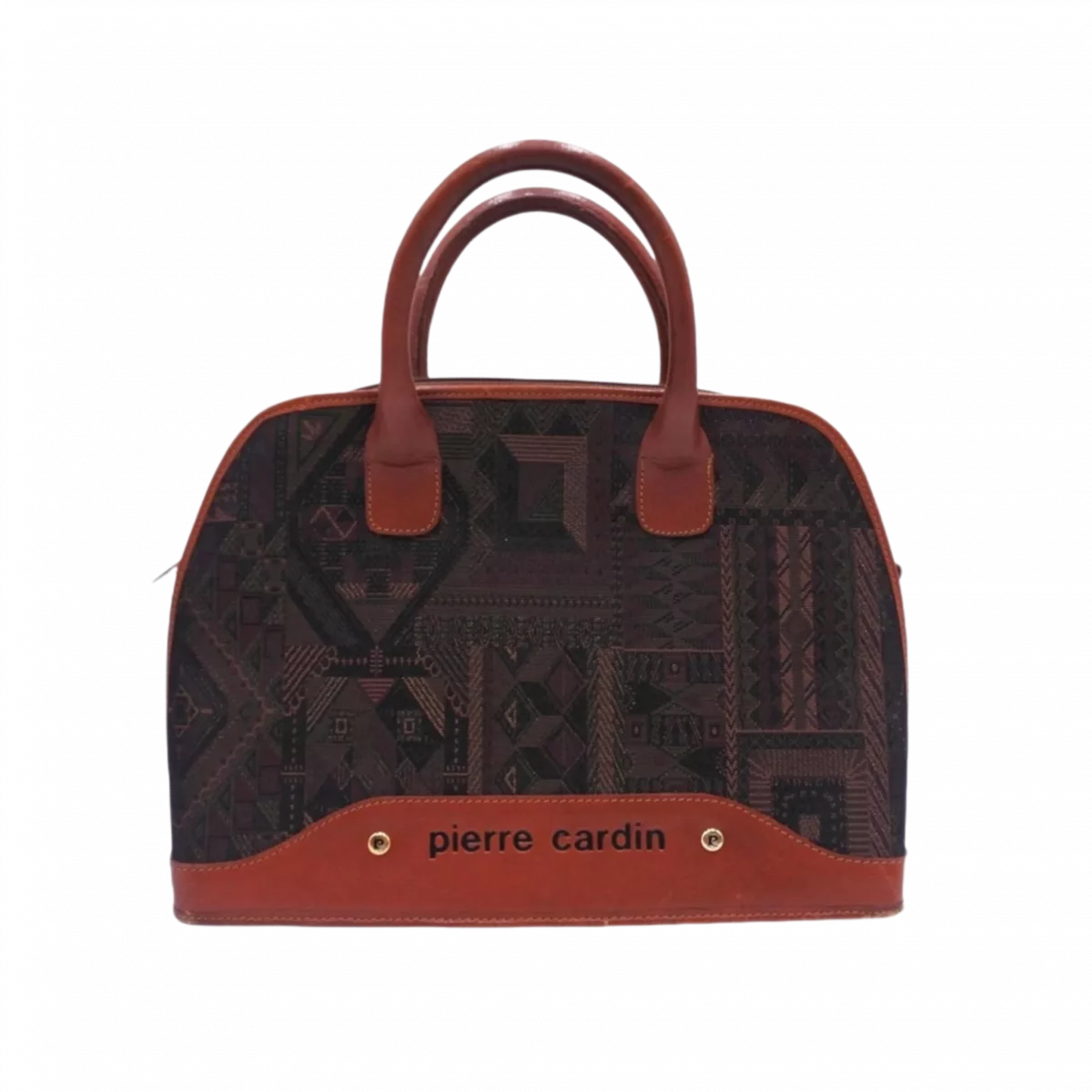PIERRE CARDIN Sac à main Pierre Cardin imprimé intégral, marron et vert
