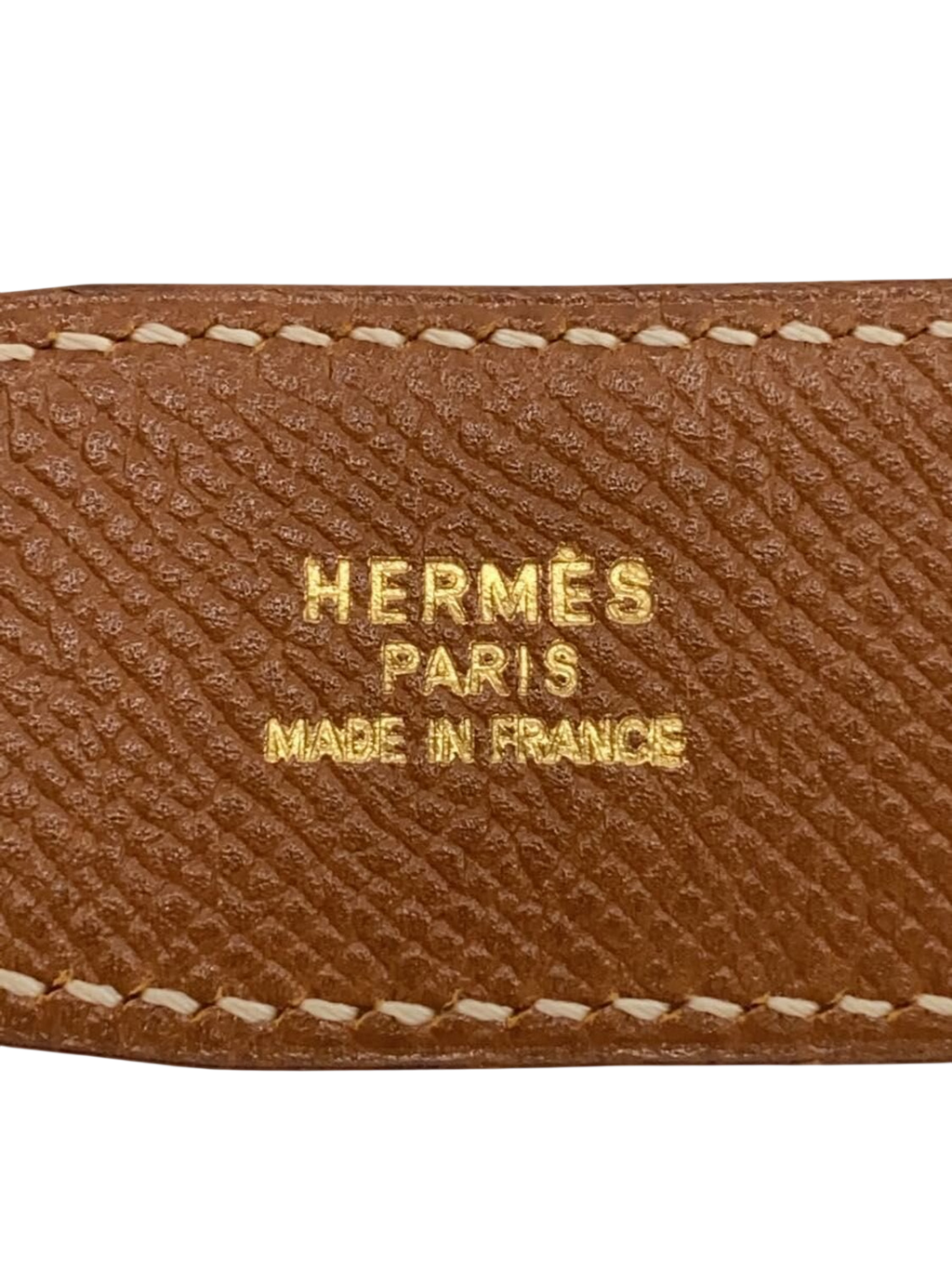 HERMÈS Paris Ceinture femme cuir Epsom marron fauve boucle H dorée Made in France