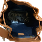 COURRÈGES Sac noé bucket bag bleu marine / camel (avec dustbag)