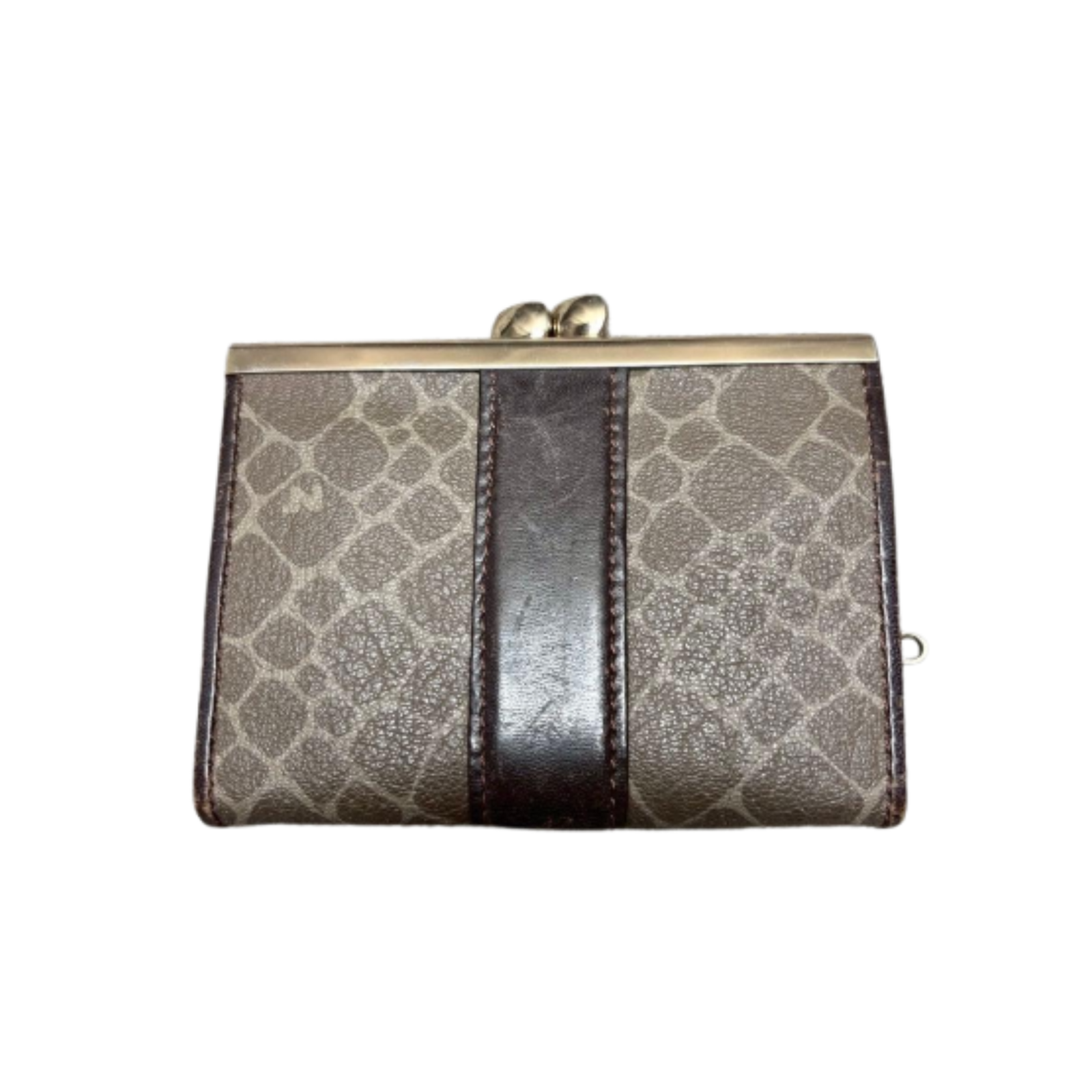 NINA RICCI Porte-monnaie fermeture à fermoir marron gris