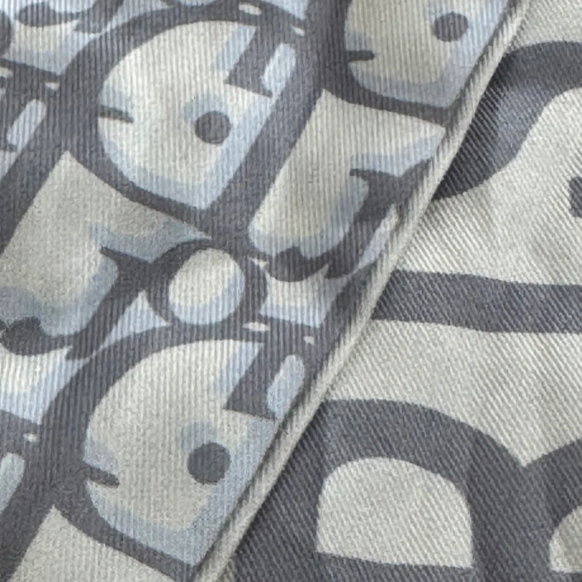 DIOR Twilly DIOR oblique avec imprimé gris 100% SOIE, 95cm