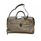 TORY BURCH Sac beige avec bandoulière et logo argenté