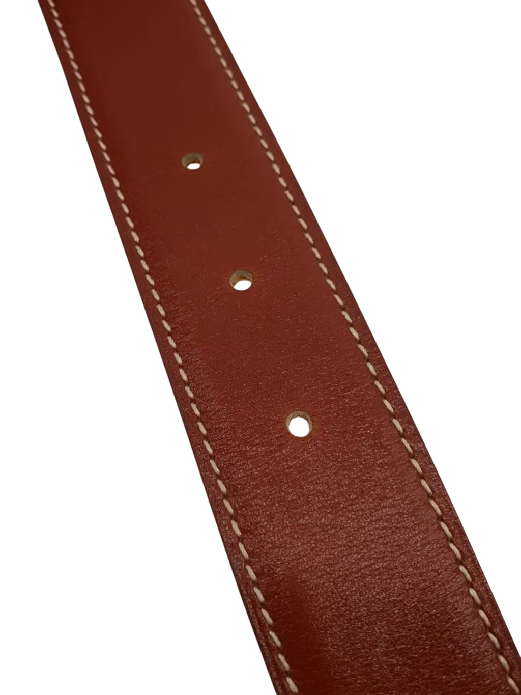 HERMÈS Paris Ceinture femme cuir Epsom marron fauve boucle H dorée Made in France