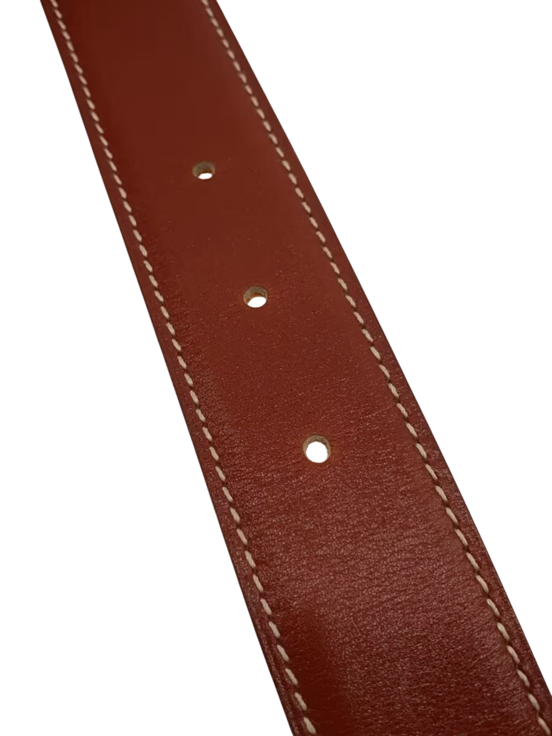 HERMÈS Paris Ceinture femme cuir Epsom marron fauve boucle H dorée Made in France