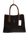 VALENTINO Garavani Sac tote toile monogramme V marron cuir camel