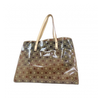 FERRAGAMO Sac fourre-tout Salvatore Ferragamo en vinyle marron logo ferragamo monogramé