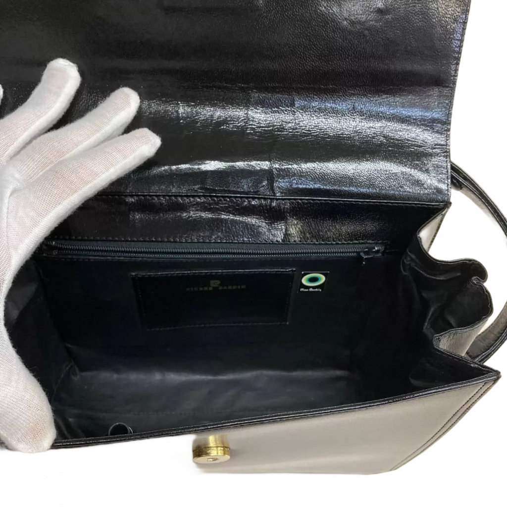 PIERRE CARDIN Sac bandoulière pierre cardin noir avec détails dorés et logo