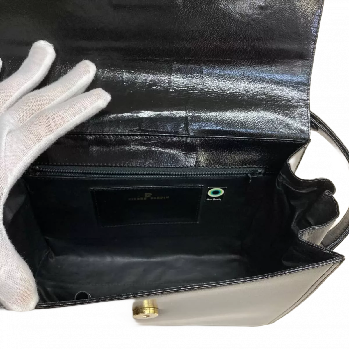 PIERRE CARDIN Sac bandoulière pierre cardin noir avec détails dorés et logo