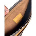 LOUIS VUITTON Pochette Bosphore plate, double zip, bandoulière toile